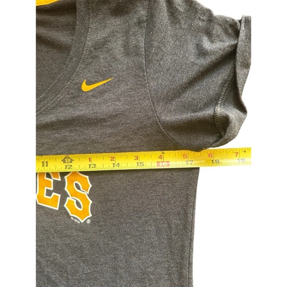 Nike Pittsburgh Pirates T-Shirt Women’s Medium Slim Fit Gray MLB Baseball - Picture 5 of 6